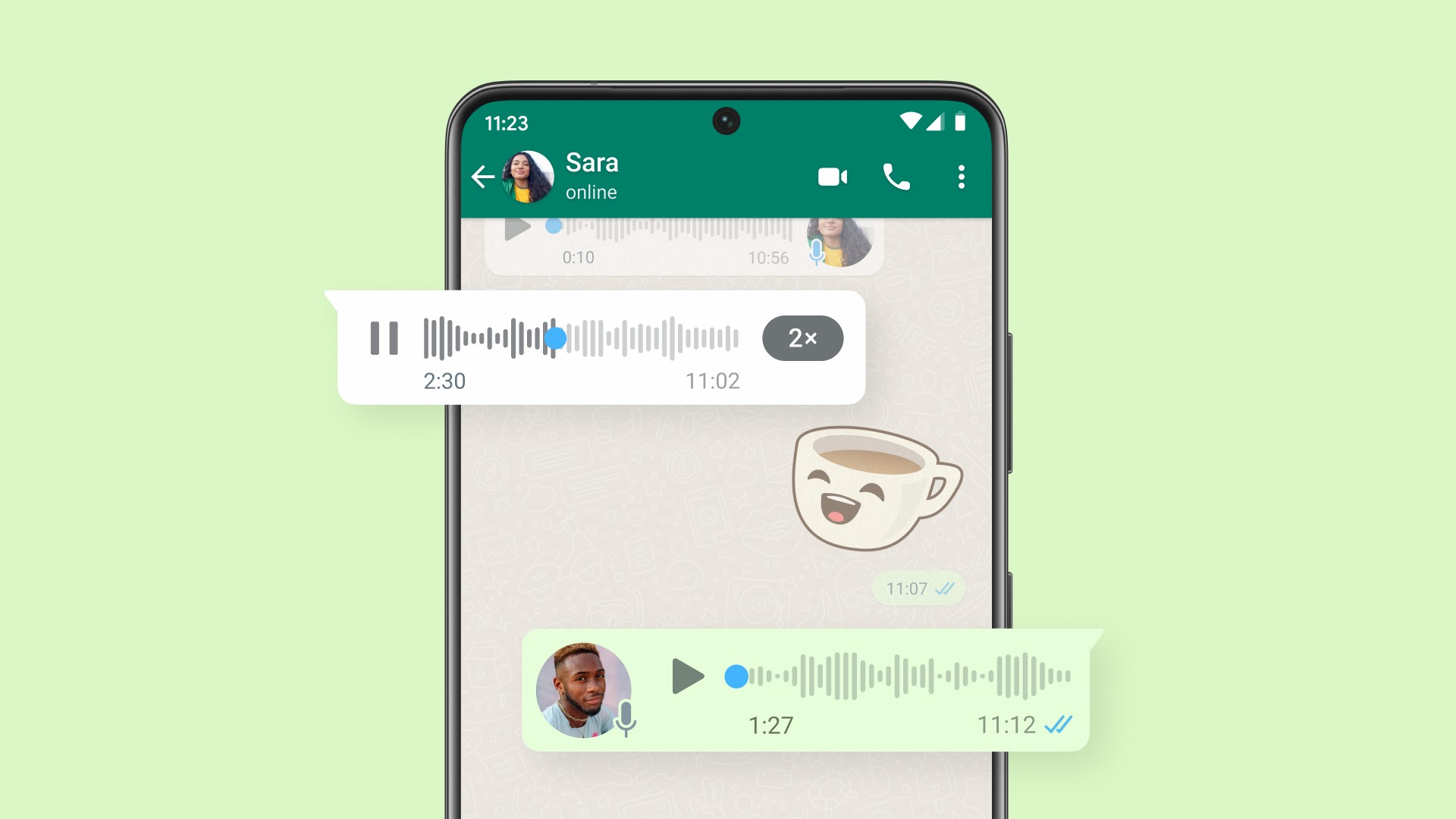 Send voice notes through whatsapp